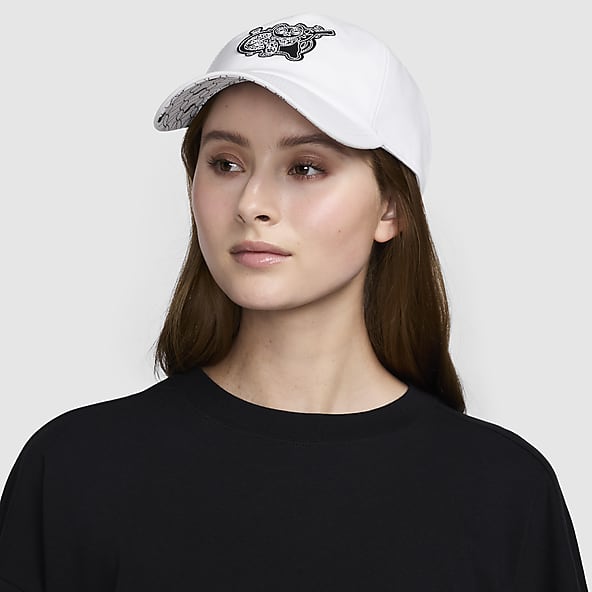 White Running Caps. Nike